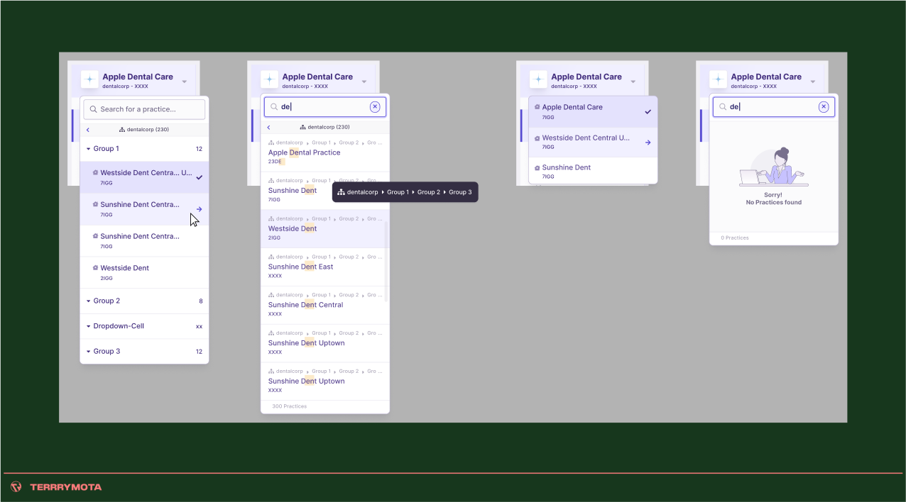 Practice Switcher Navigation